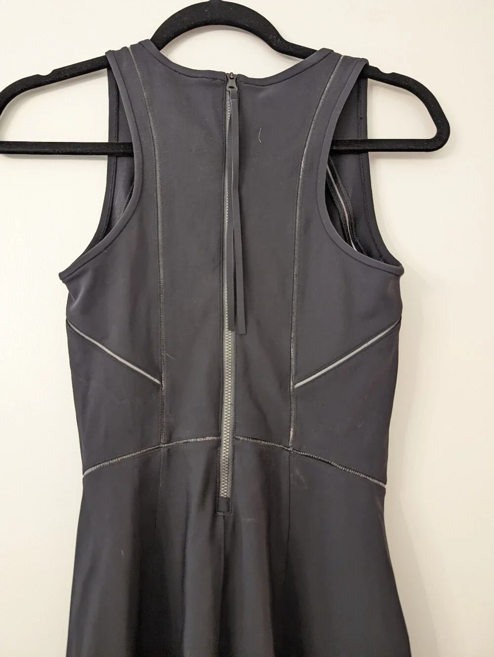 Lululemon Go Til Dawn Tennis Dress Black Zip Back Size 4